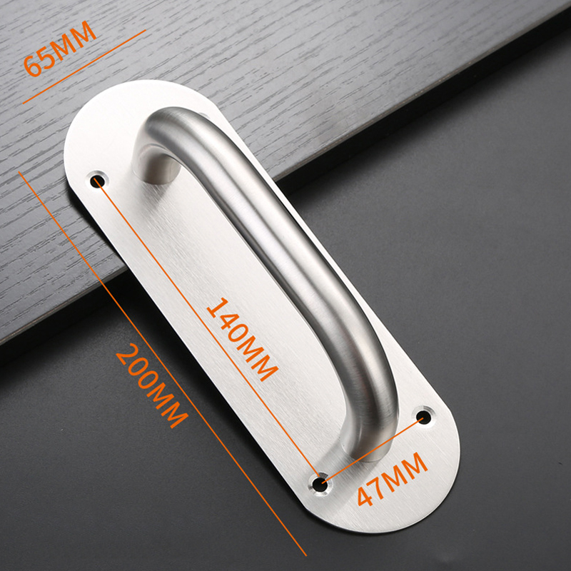 Pull Push Door Plate Handle Stainless Steel Heavy Duty Barn Door Pull for Shed Commercial Fire Door Mounting Accessories: Amber