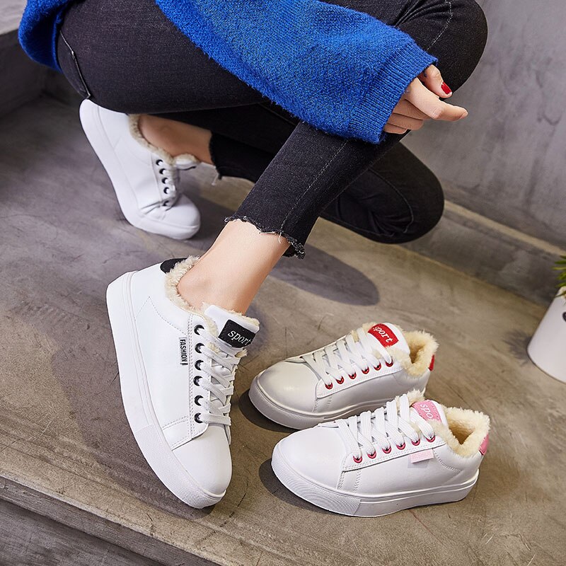 Dam tennisskor tennis feminino tennis blancos vinter utomhus promenad jogging sportskor student vita platta sneakers 7