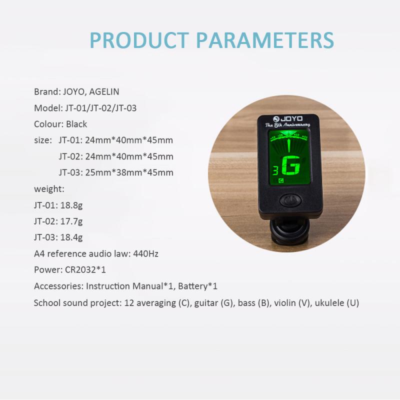 Acoustic Guitar Tuner ukulele tuner Digital Clip-on Electric Tuner Folk Violin Stringed Musical Instrument Bass Tuner Bass Tuner