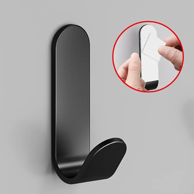 5 stuks ijzeren zelfklevende haken gepolijste afwerking geen boor muurbevestiging jas- en hoedenhangers voor badkamerdeur moderne metalen organizerhaken