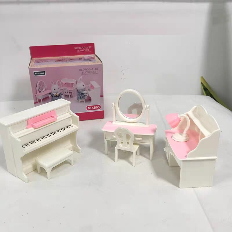 Forest animal villa mini set DIY toy simulation furniture toy girl play house toy family model children surrounding garden