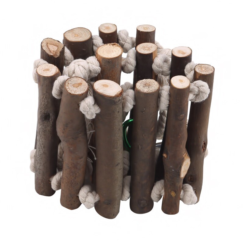 Houten papegaaienspeelgoed, vogelstandaard, speelrek, schommel, houten ring voor vogels, hangend speelgoed met vogelaccessoires, vogelspeelgoed benodigdheden