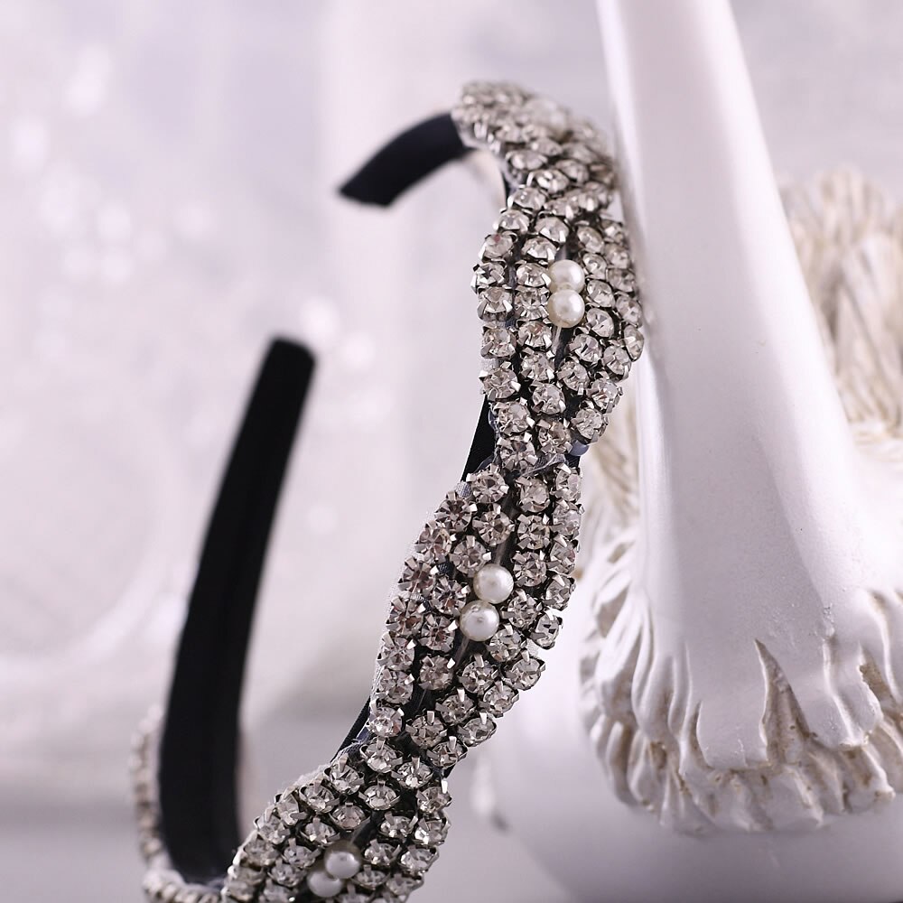 Barokke roos kristal bruids tiara strass diadeem optocht kroon voor bruiden hoofdband bruiloft haaraccessoires scs 293fg