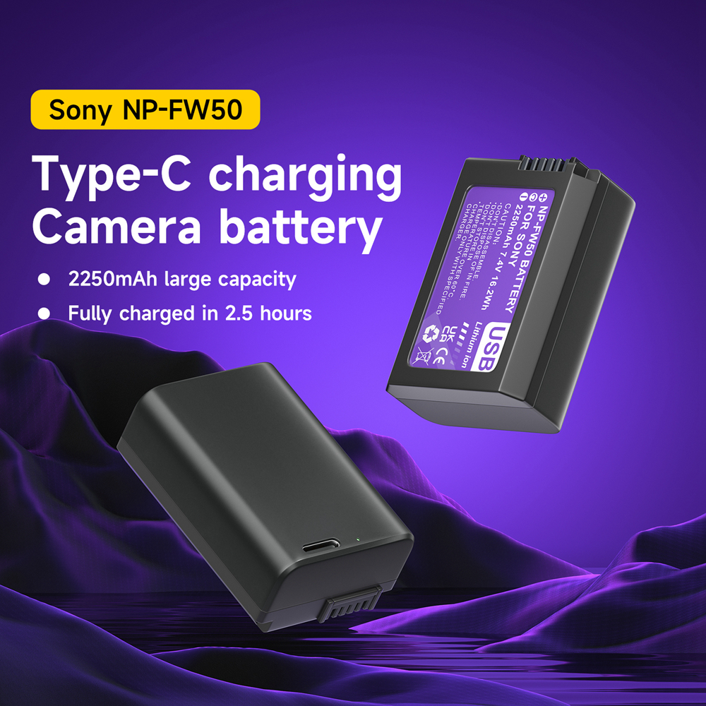 PALO tipo C NP-FW50 NPFW50 NP FW50 batería para Sony Alpha a6500 a6300 a6400 a6000 a6100 a5000 a3000 NEX-3 a7 7R a7R a7R II a7rii