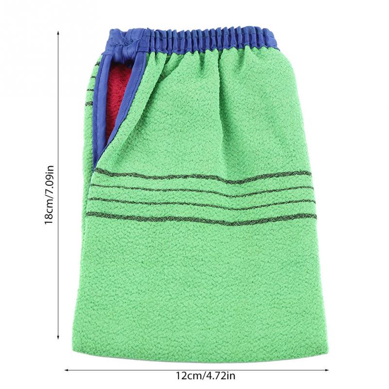 1PC Douche Spa Exfoliator dubbelzijdig Bad Glove Body Reiniging Spa Massage Scrub Mitt Wrijven Dode Huid Verwijderen badkamer Producten