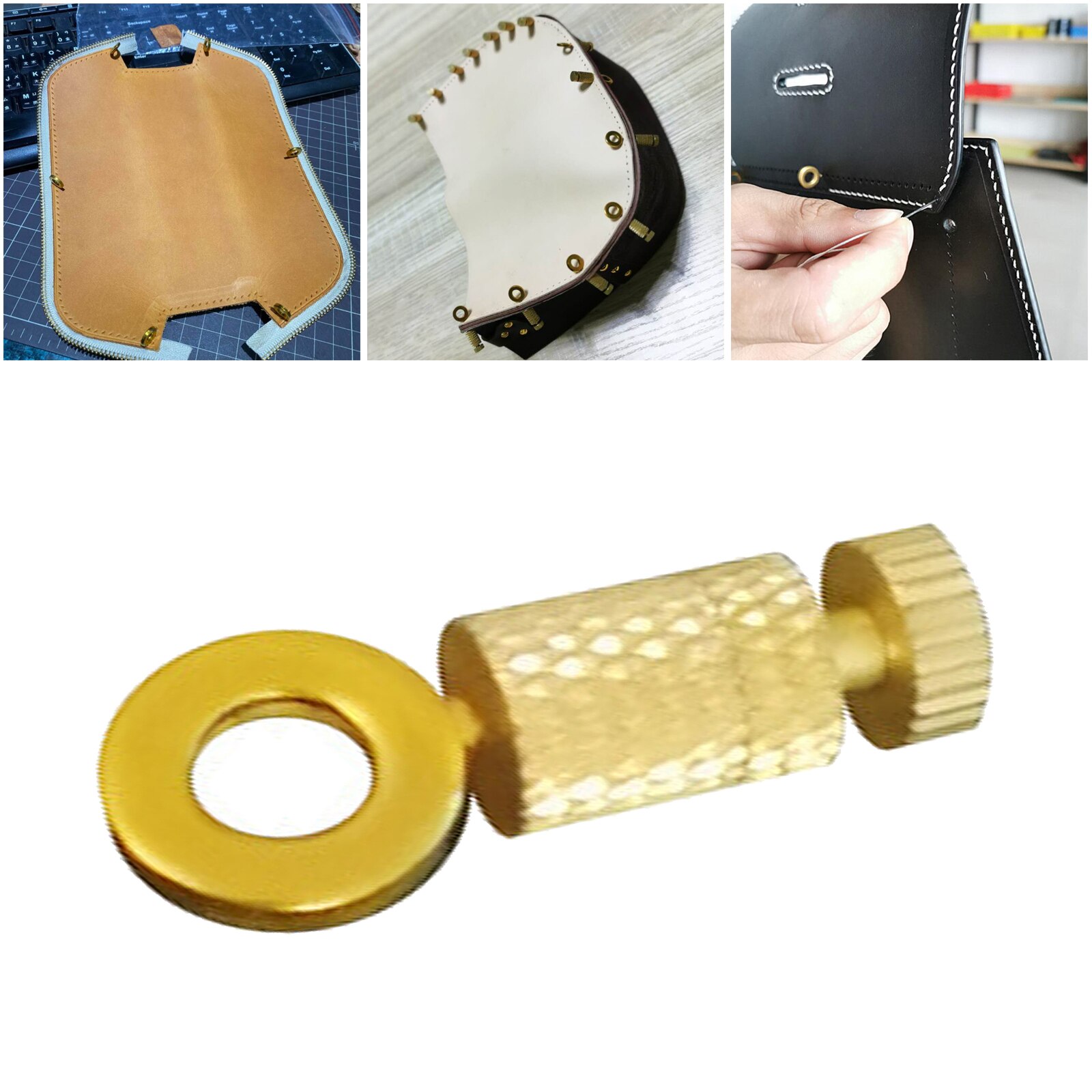 Solid Leather Craft Located Pins DIY Leather Fixing Lock Needles Tool: 12mm 1Set