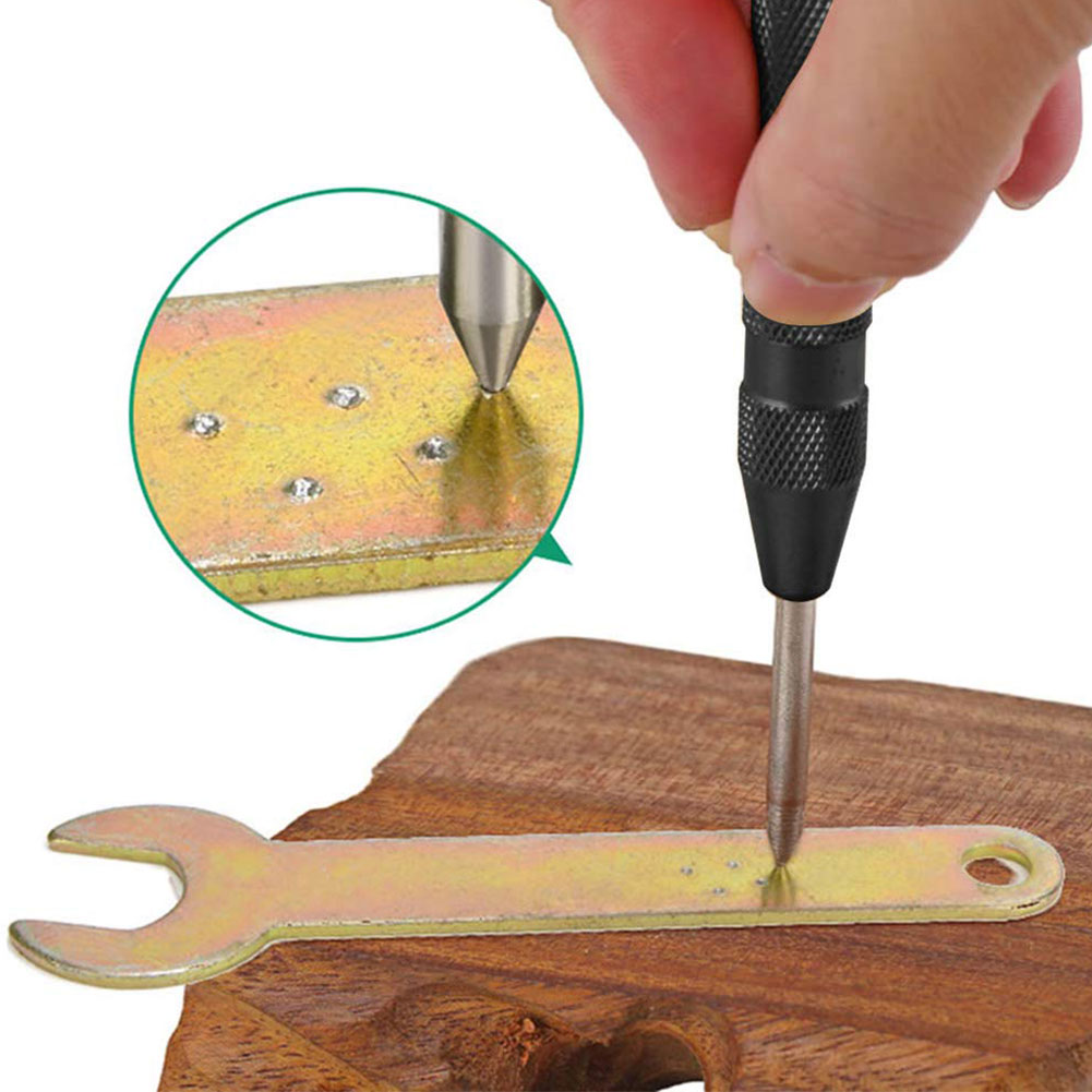 3pcs Automatic Center Pin Punch Spring Loaded Marking Starting Holes Tool Wood Press Dent Marker Woodwork Tool Drill Bit