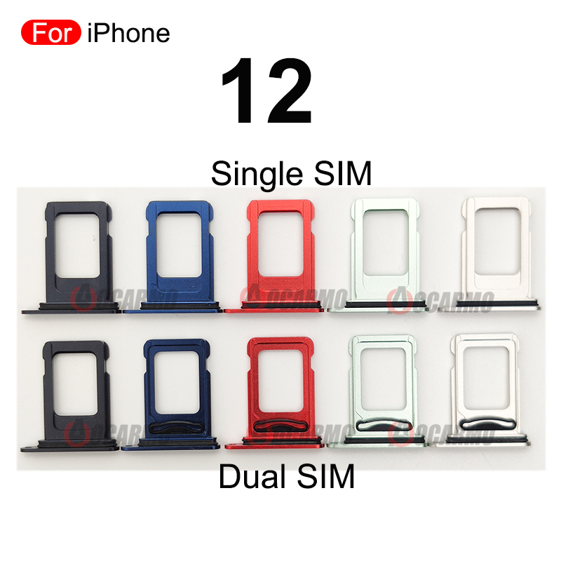 Bandeja SIM dual para iPhone 12 pieza de repuesto con ranura para tarjeta SIM única