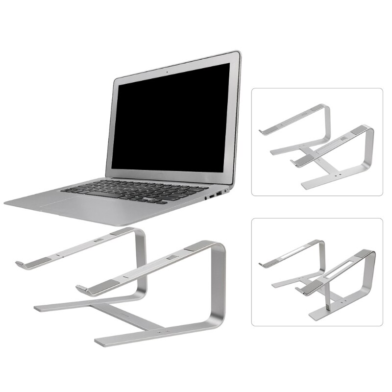 Aluminum Laptop Stand for Desk Compatible for Mac MacBook Pro Air Apple Notebook, Portable Holder Ergonomic Elevator Metal Riser