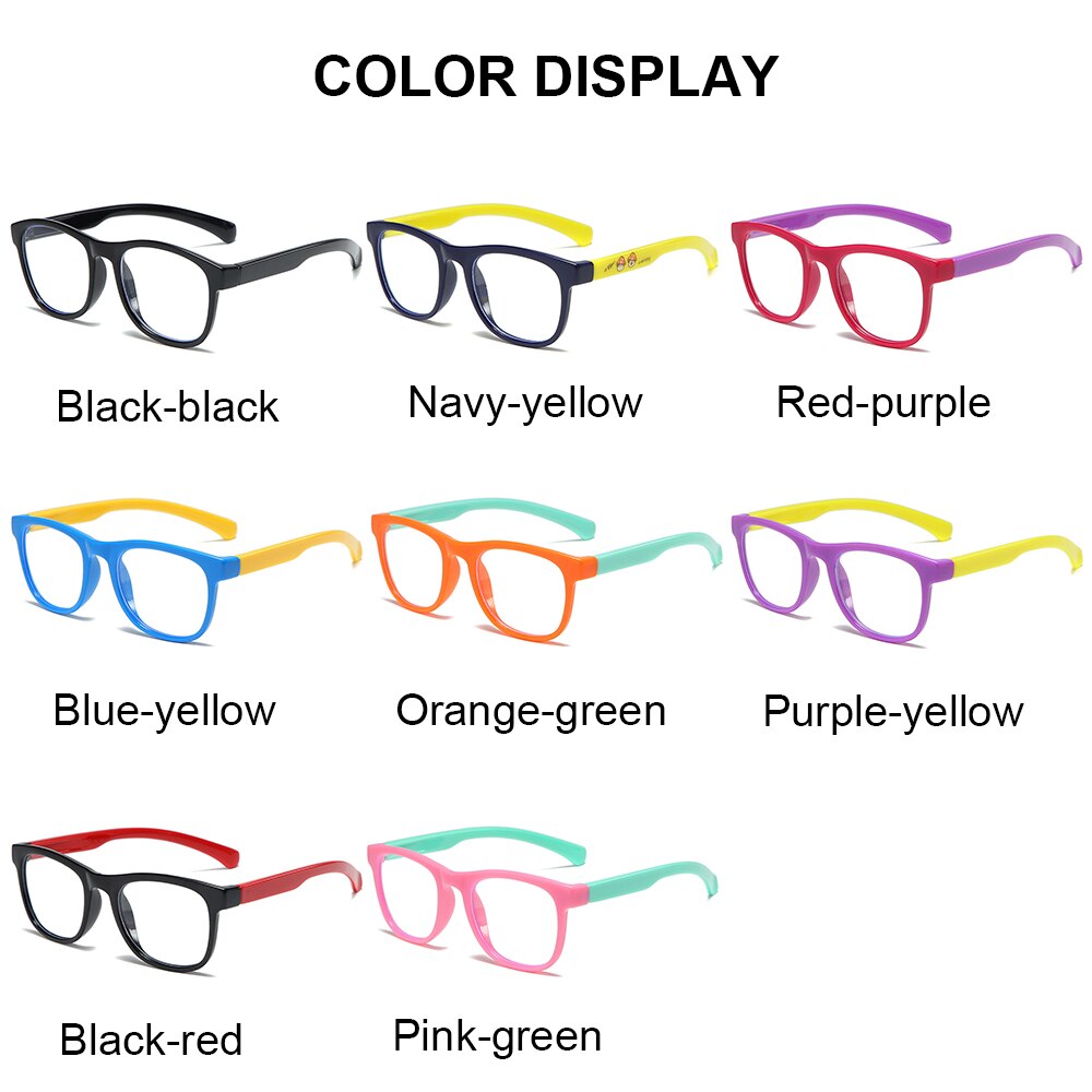 Blue Light Blocking Glasses For Kids Computer Glasses Video Gaming Glasses Children Silicone Frame Anti Radiation Glasses