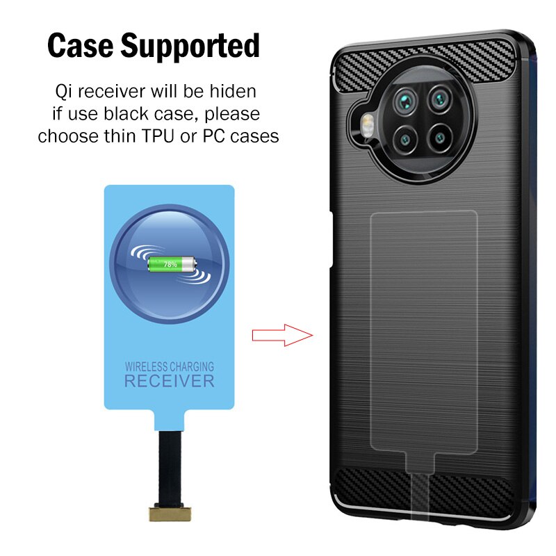 Qi Wireless Charger &amp; Receiver for Samsung Galaxy A01 A02 A03 A10 M01 M02 M10 A6 A7 A6+ Wireless Charging Micro USB Adapter