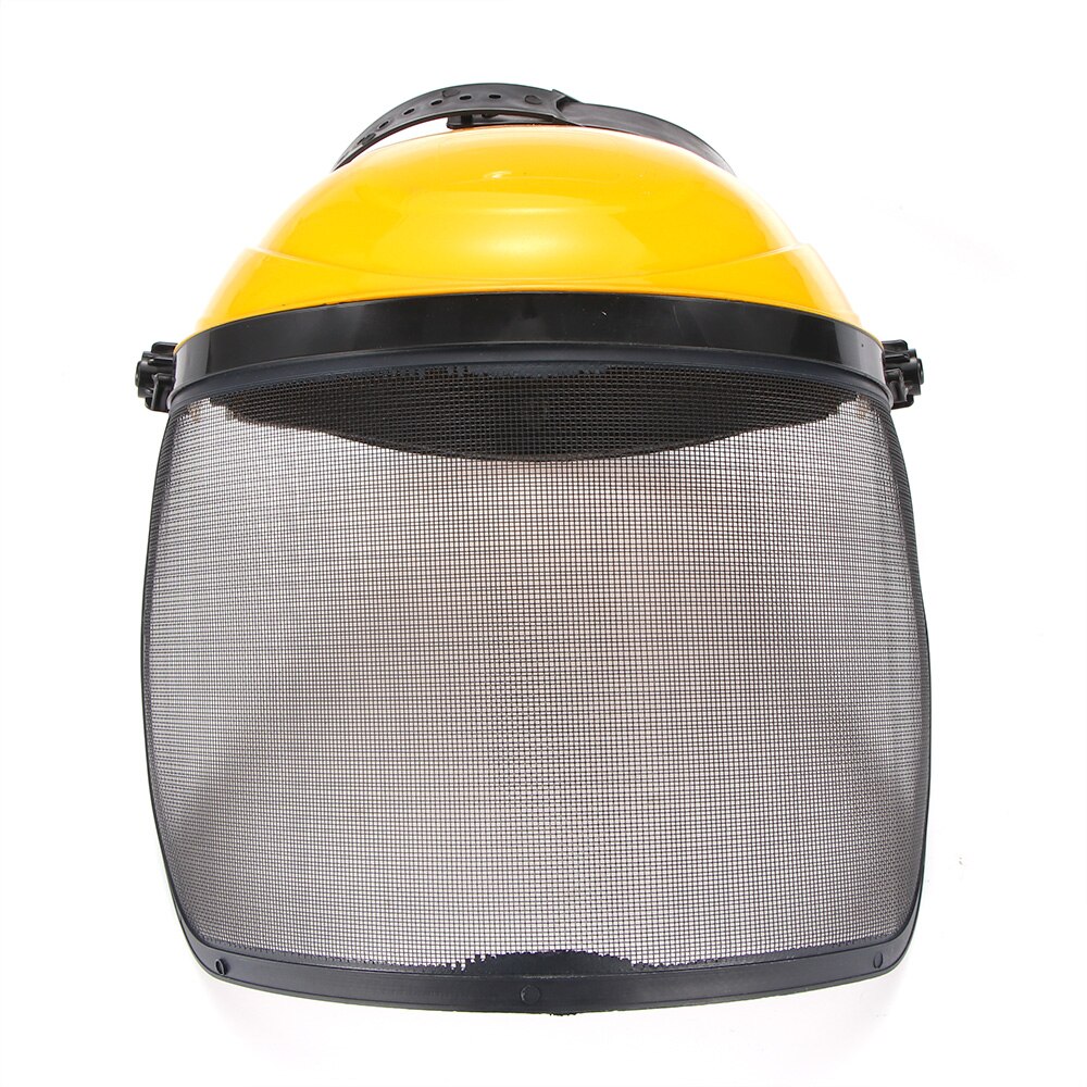 Cortador de césped de jardín, casco de seguridad con visera de malla de cara completa para desbrozadora de registro, protección forestal de