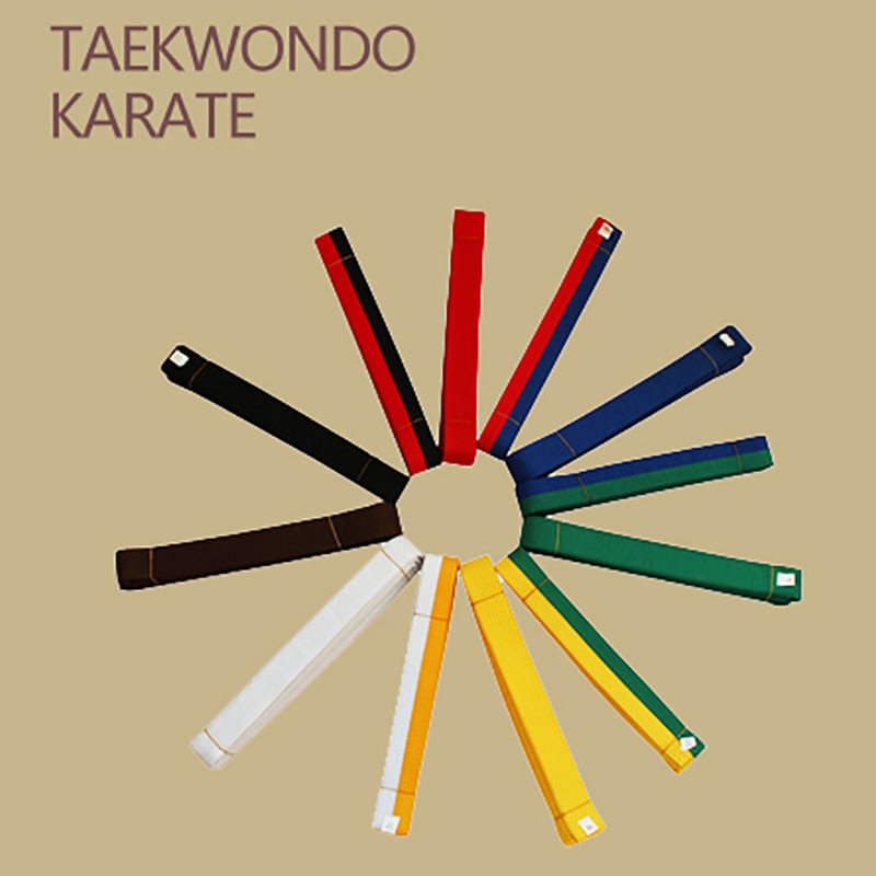 YS05 Schwarz verrotten Grün Gelb Gürtel Taekwondo Judo Karate martialisch Zufall Gürtel Für Erwachsene freundlicher