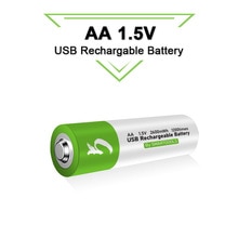 Aa Oplaadbare 1.5V 2600mWh Usb Aa Oplaadbare Li-Ion Batterij Voor Afstandsbediening Muis Kleine Ventilator Elektrische Speelgoed Batterij + kabel