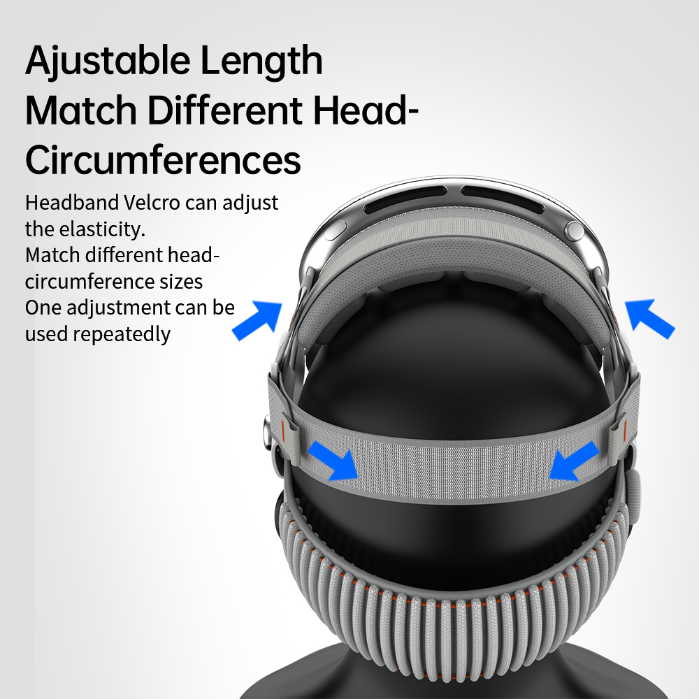 Hibloks voor Apple Vision Pro hoofdband Verstelbare hoofdband Comfortabele gezichtsdecompressie VR-accessoire voor Apple Vision Pro