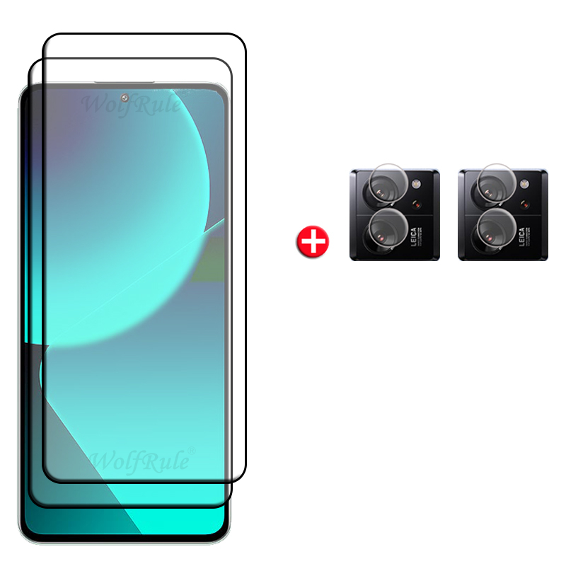 Szkło 6 w 1 dla Xiaomi 13T Pro Szkło dla Mi 13T Pro Szkło hartowane Pełna osłona ekranu Mi 11T 12T 13T Pro 11 12 Lite 13 Szkło: Pomarańczowy / Bundle1