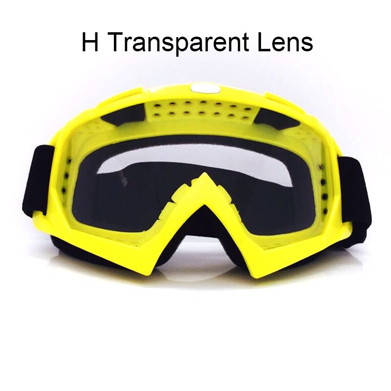 Nuoxintr Universele Motorcycle Goggles Bril MX Outdoor Sport Bril Motocross Dirt Bike Moto Goggles Man Vrouwen: H Transparent Lens