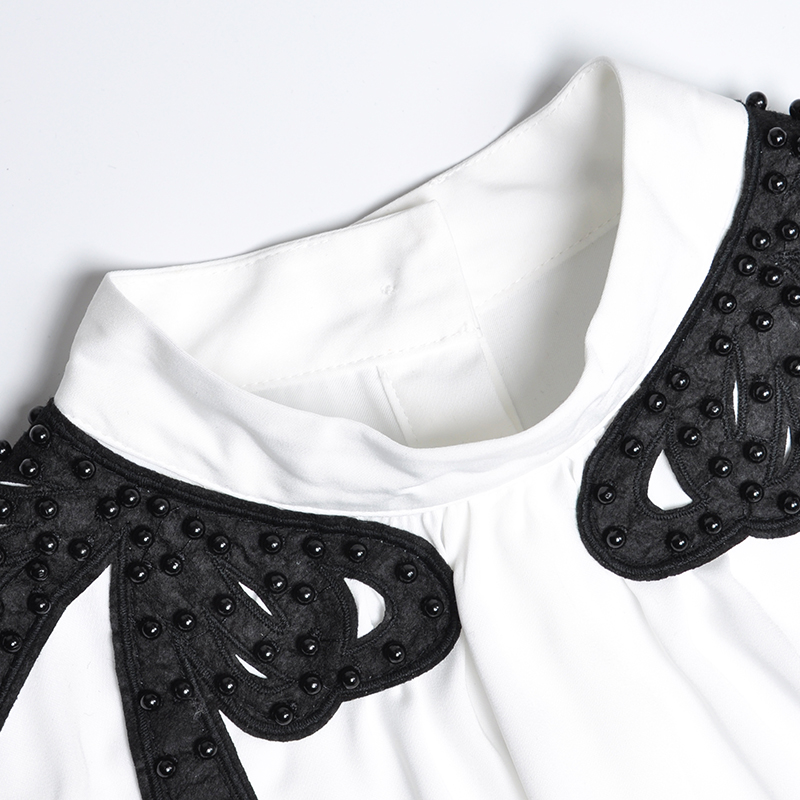 Conjunto de ropa de primavera y otoño para mujer, ropa de con lazos y bordado de cuentas, blusa y faldas largas estampadas, NS966