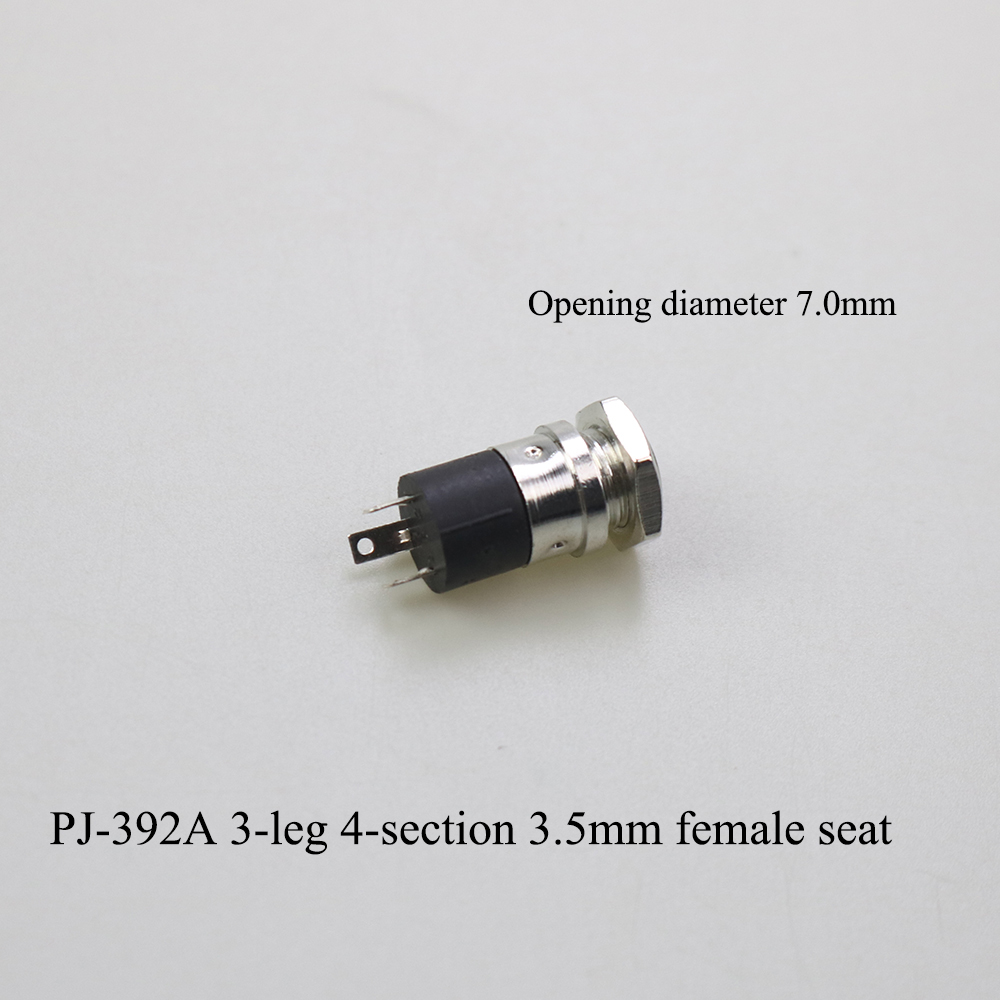 PJ-serie 3,5 mm stereo vrouwelijke aansluiting met schroef 3,5 audio hoofdtelefoonaansluiting 3P verticale dubbelkanaalsconnector 392 399 3640: MULTI