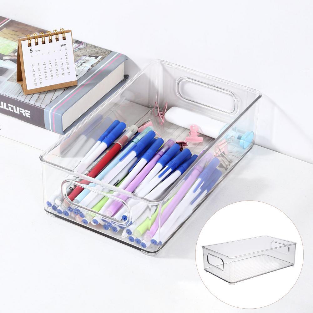 Refrigerator Organizer Bins Thicker High Visibility Transparent Pantry Fridge Freezer Food Storage Bins with Handle for Home