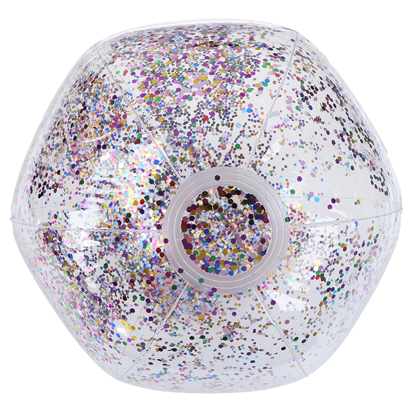 Beach Ball Round Inflatable Sequins Inside Children Bling Transparent Swimming Ball Toys Swimming Pool Floating Toy