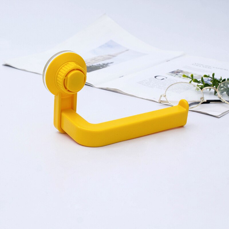 Wall-Mounted Toilet Paper Holders Self-Adhesive Toilet Tissue Hanging Racks Easy-Install Convenient Bathroom Fixture Supplies: yellow