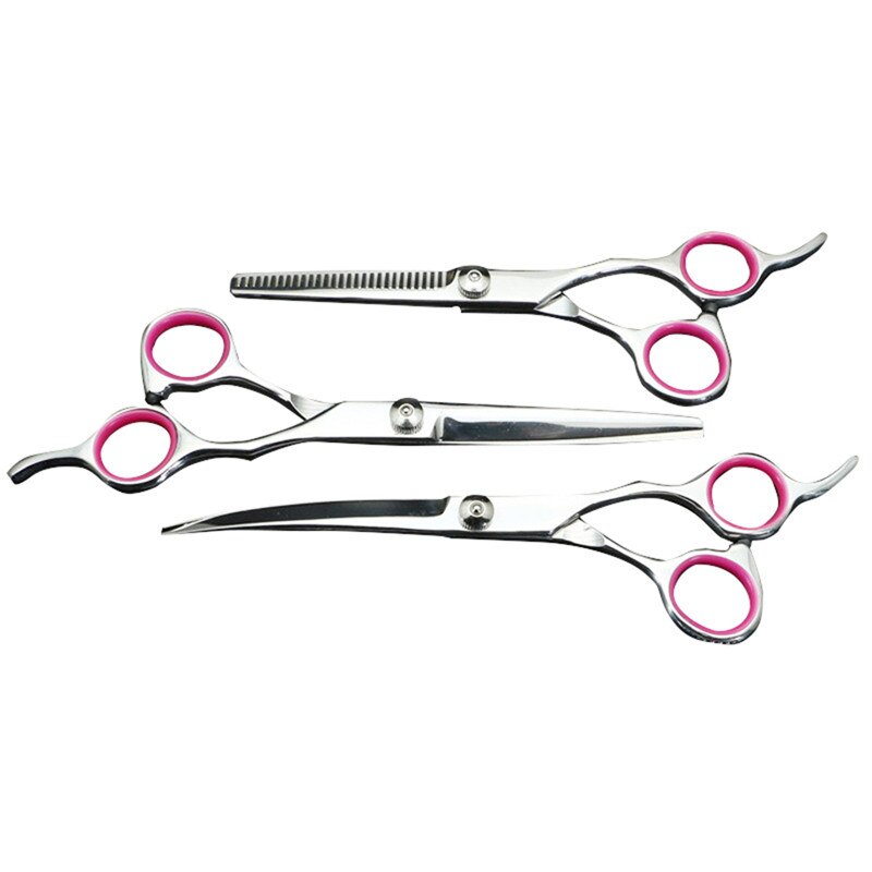 6" 7'' Stainless Steel Pet Gromming Curved Blade Scissors Dog Cat Cutting Hair Scissors Barber Up Curved / Down Curved Scissors