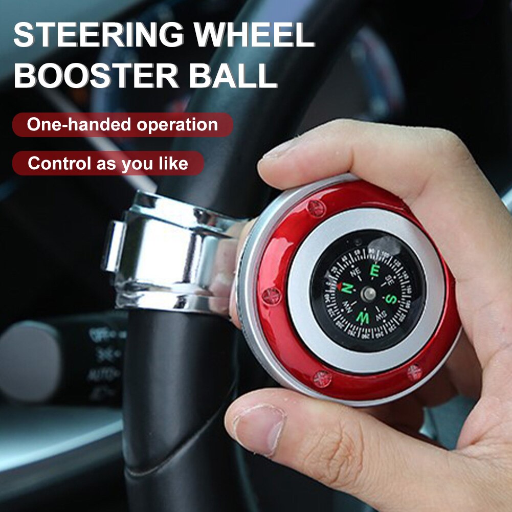 Auto Turning Helper Car Steering Wheel Spinner Knob Compass 360-degree Power Handle Ball Booster For Car Vehicle Steering Wheel