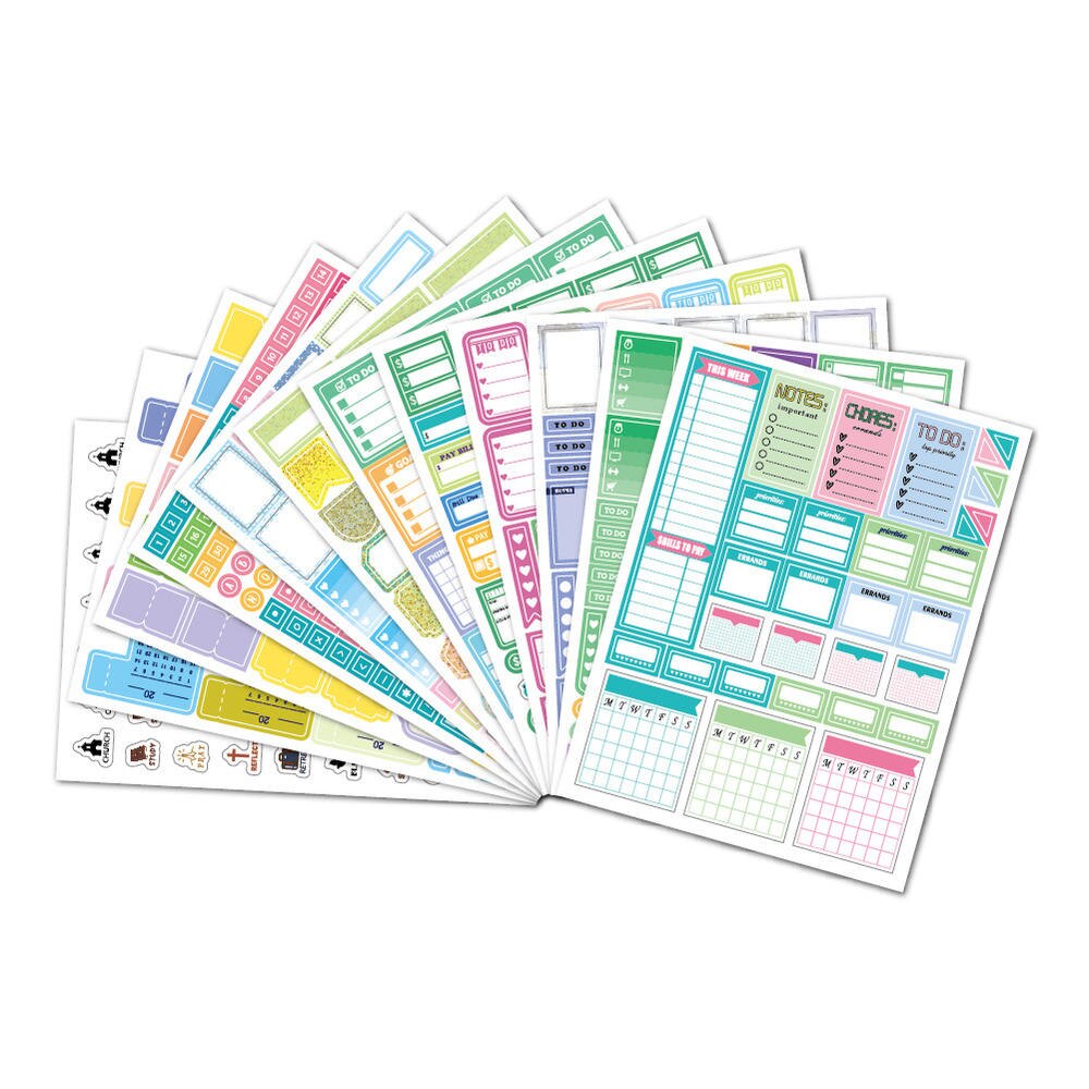730Pcs Planner Stickers Scrapbooking Deco Alfabet Stickers Koreaanse Sticker Wekelijkse Plan Agenda Dagboek Stickers