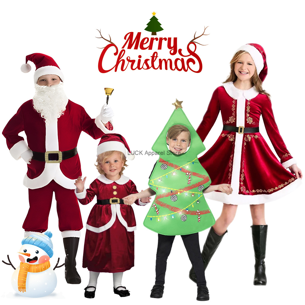 Weihnachten Cosplay Kostüm Kinder Performance Kostüme Weihnachtsmann Kostüme Requisiten Party Kinder Performance Kostüme