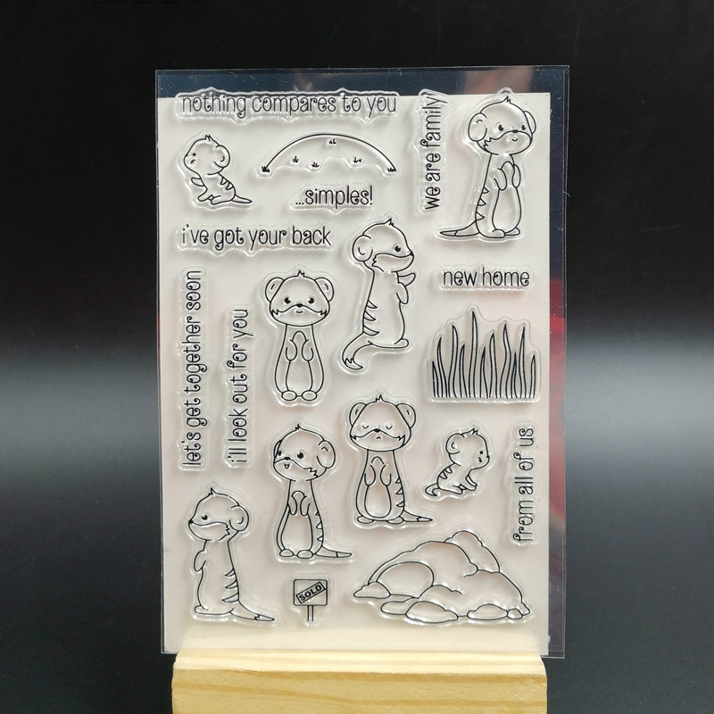 Zfparty söt genomskinlig klar silikonstämpel/sigill för gör-det-själv scrapbooking/fotoalbum dekorativ klar stämpel