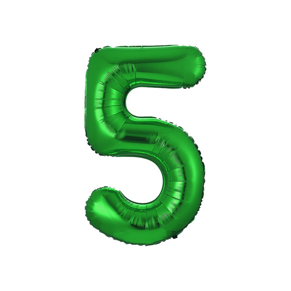 32 inch Green Number Foil Balloons 0 1 2 3 4 5 6 7 8 9 Helium Green Balloon Happy Birthday Party Wedding Decoration Supplies: 6