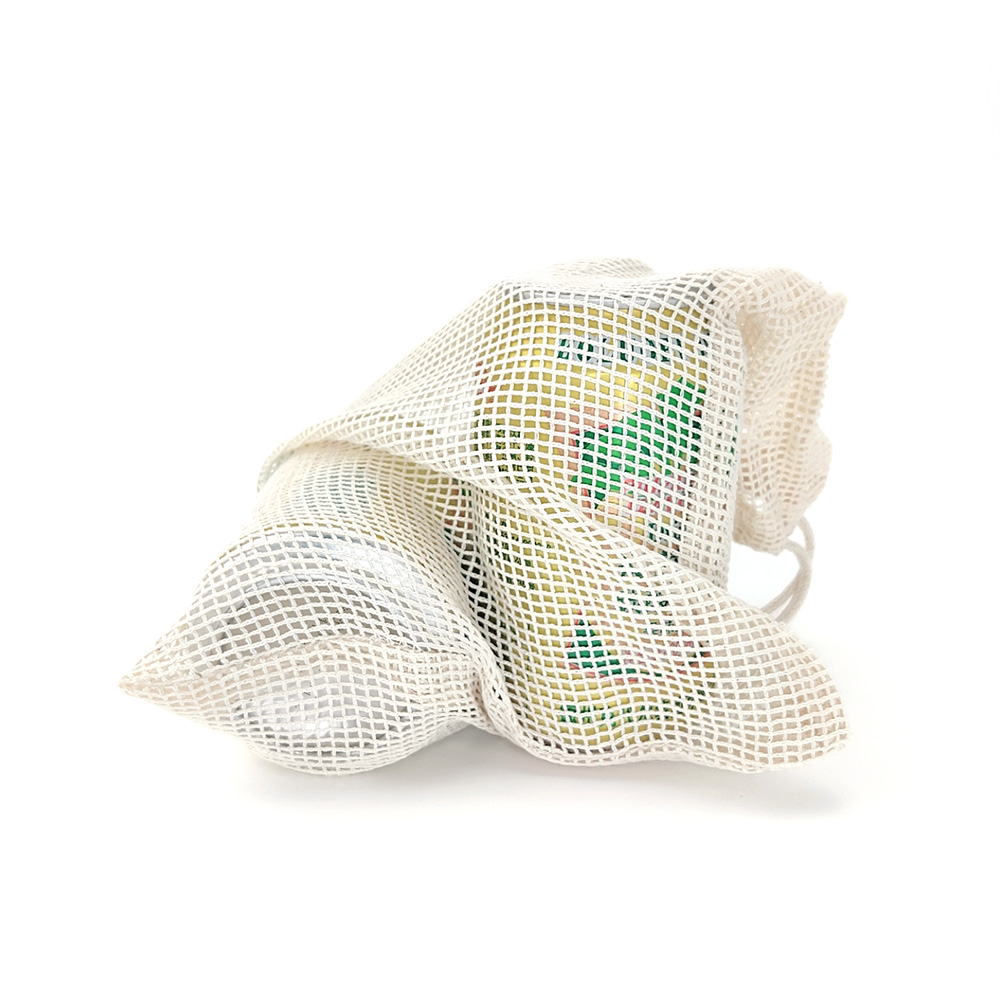 Bolsas de algodón orgánico reutilizables, bolsas de malla de algodón biodegradables, ecológicas, para almacenamiento de compras, para frutas, verduras y juguetes