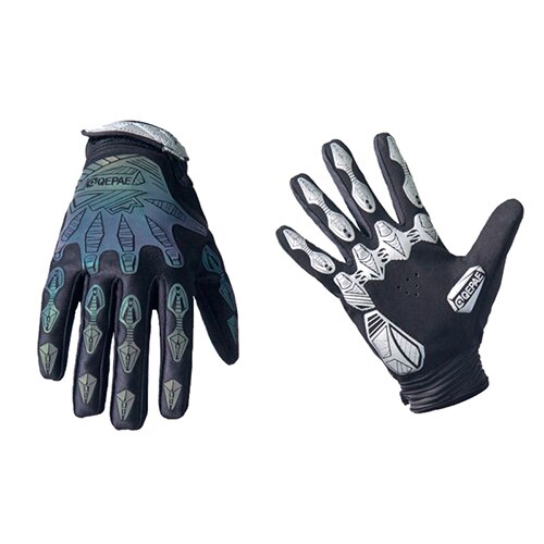 Reflective Winter Waterproof Cycling Gloves Fingers Touch Screen Bike Gloves Windproof Sport MTB Road Full Finger Bicycle Gloves: Full Black / XL