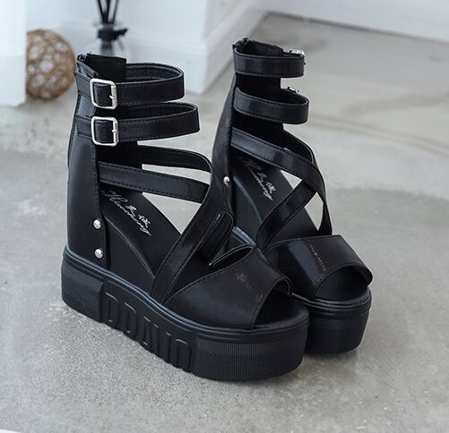 2020 schoenen dames sandalen zomer plateau sandalen wedges rits dikke bodem casual dames schoenen hoge hakken sandalen