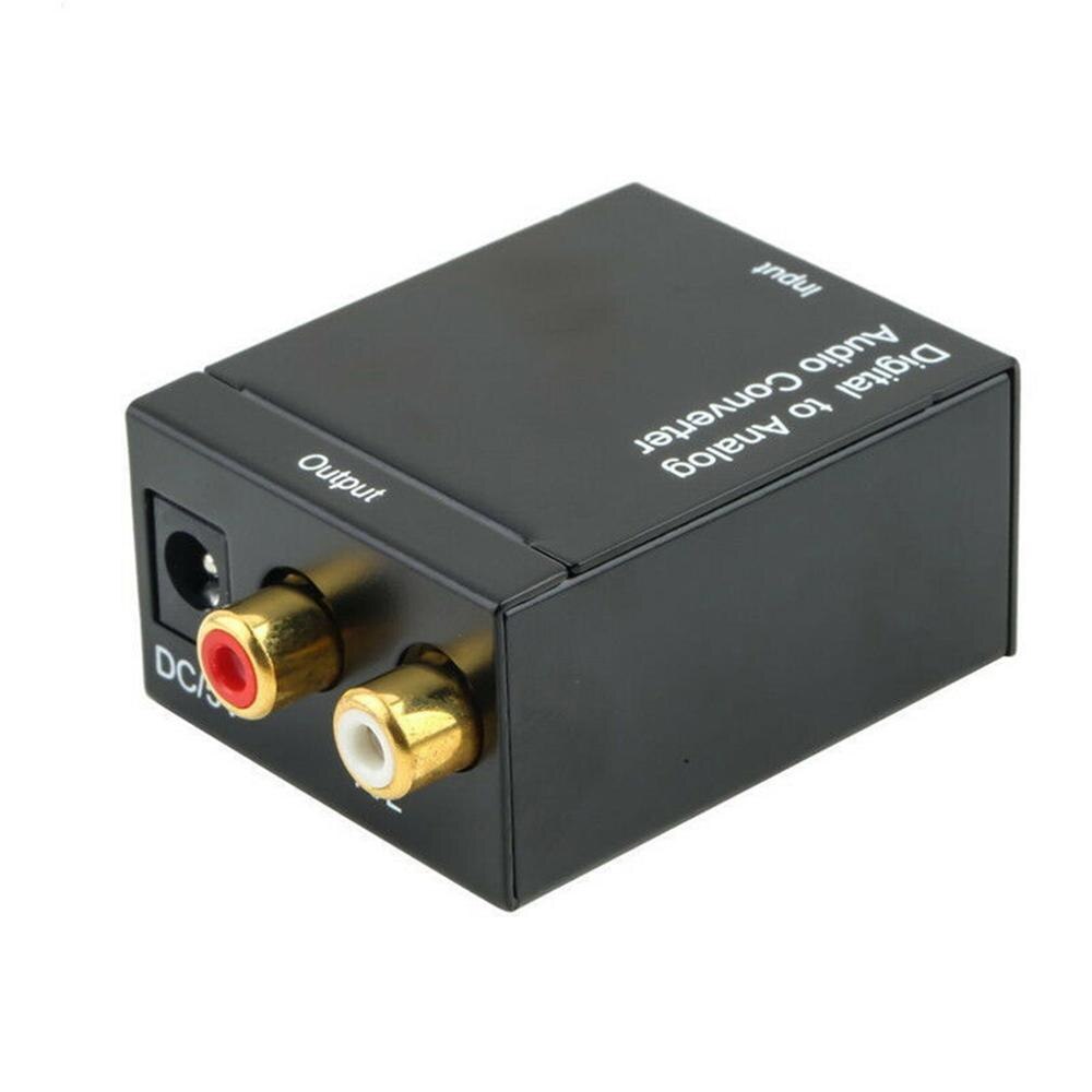 Digital to Analog Audio Converter Optical Fiber Toslink Coaxial Signal to RCA L/R Audio Amplifier Decoder 3.5mm Output Port: Default Title
