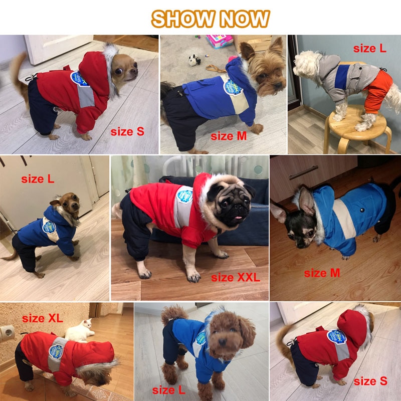 Pawtira roupas de inverno para cachorro, roupa para cachorro com capuz, casaco quente de cachorro com gola de pele, vestuário para animal de estimação
