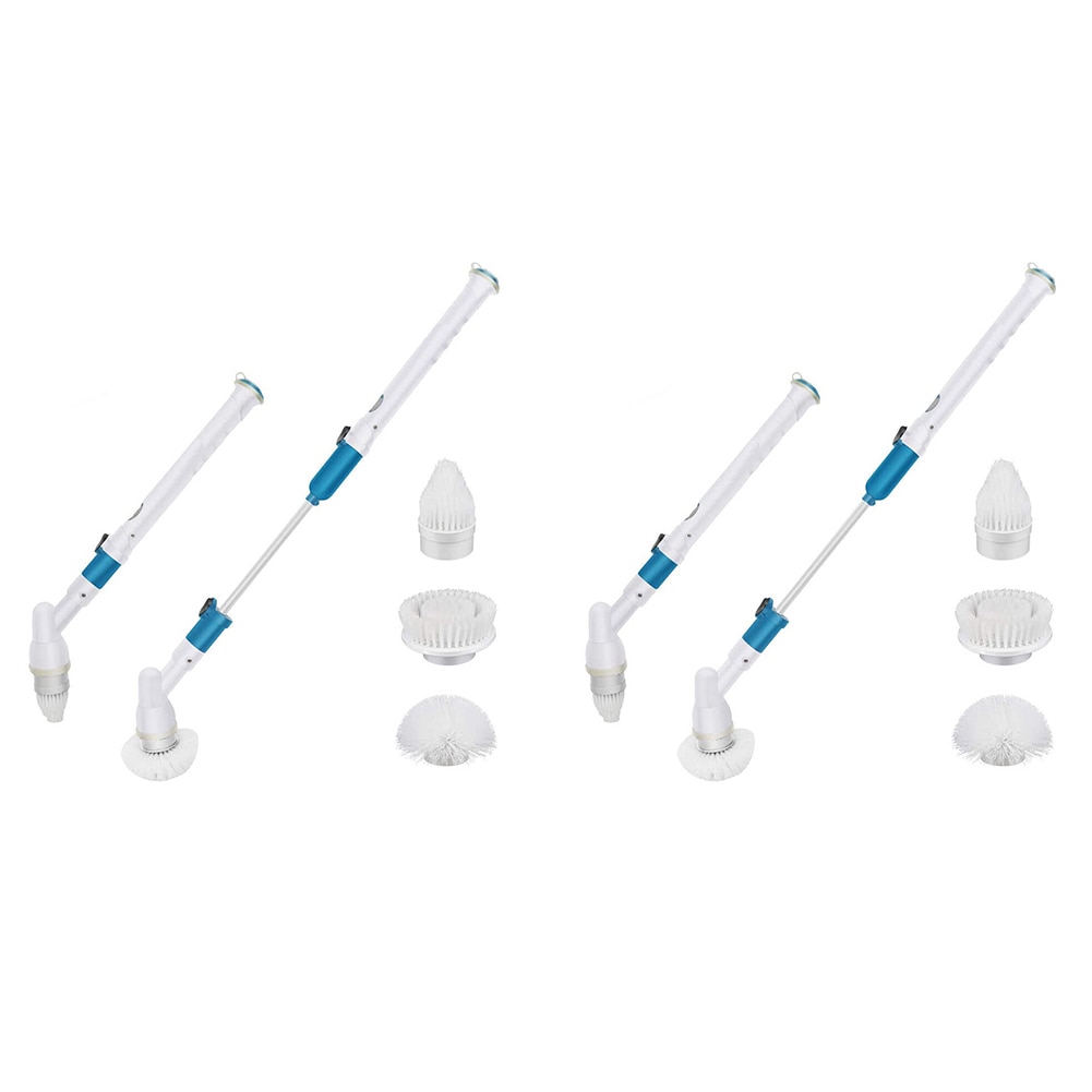 Electric Cleaning Brush Adjustable Extension Scrubber Brush Turbo Rotating Scrub Cordless Charging Bathroom Cleaning Tools Set