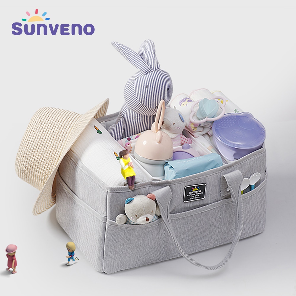 Sunveno Baby Windel Caddy Organizer Tragbare Halter Tasche für Ändern Tisch und Auto Kindergarten Wesentliche Lagerplätze Windel Tasche