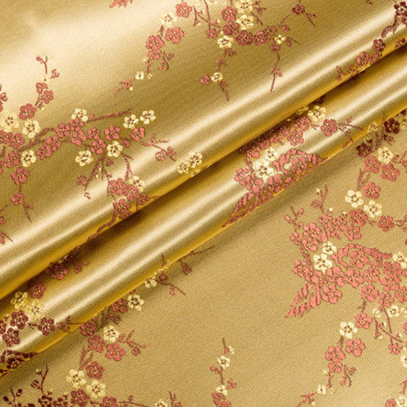 Retro jacquard pattern brocade cloth satin fabric jacquard pattern flower cloth and seam uniform cheongsam DIY