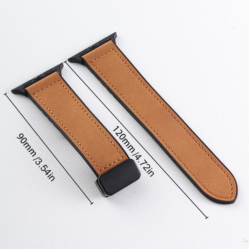 Leer + siliconen band voor Apple Watch Band Ultra 49 mm 44 mm 45 mm 41 mm 46 mm 40 mm 42 mm Magnetische armband iwatch Series 10 9 8 7