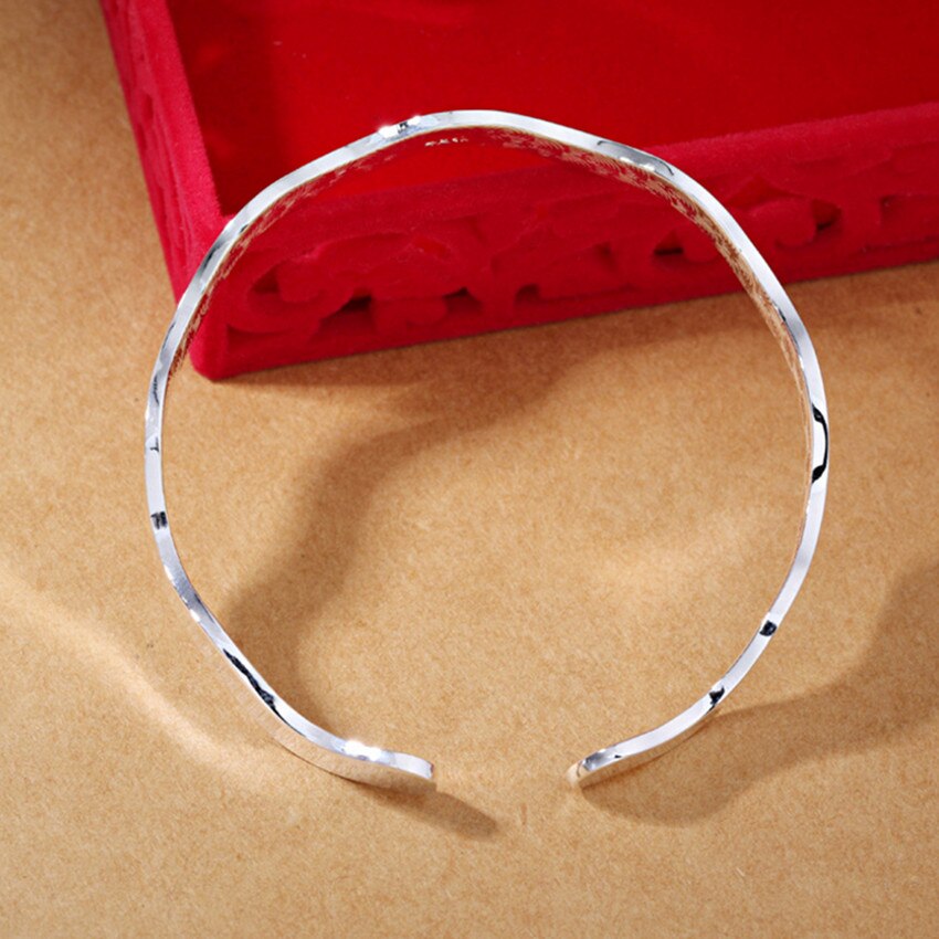 La nouvelle princesse tempérament belle argent bracelets brillant bohème rétro vague eau ondulations bijoux