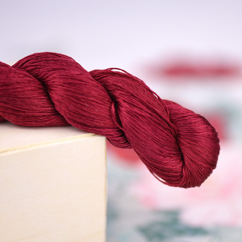 1pcs 100% silk thread hand embroidery embroider cross stitch 400m silk embroidery thread rose hermosa/pink/8 pure colors: 8