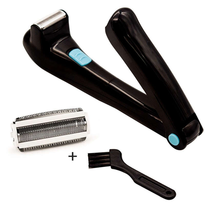 Rasoir électrique pliable à 180 degrés pour hommes, pour le dos, avec batterie, épilation manuelle à Long manche