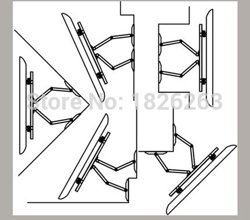 26-55" Heavy Duty Wall Corner TV Mount Flexible Full Motion Swing Arm Bracket