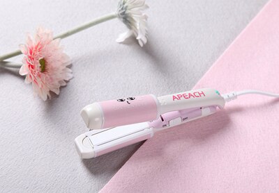 At Cute Mini Flat Iron Ceramic Hair Straightener Small Cartoon Hair Curling iron Travel straightening Tools: 09