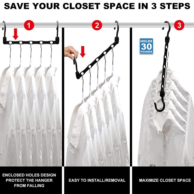Kast Organisatoren En Opslag, Closet Organizer Hanger Voor Zware Kleding, 12 Pack Closet Opslag Ruimtebesparend Hangers