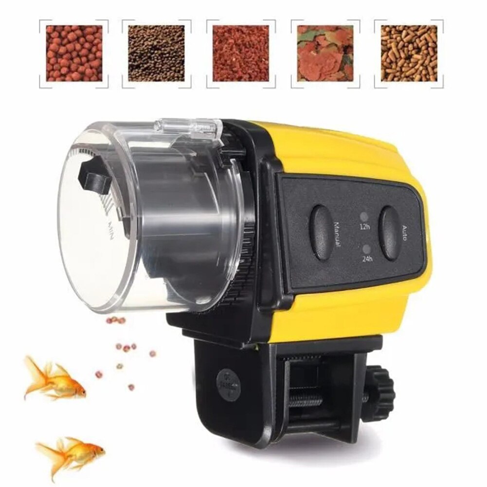 Automatic Pond Fish Feeder Fishtank Aquarium Auto Fish Feeding Timer Battery Operated Fish Food Dispenser Aquarium Accessory