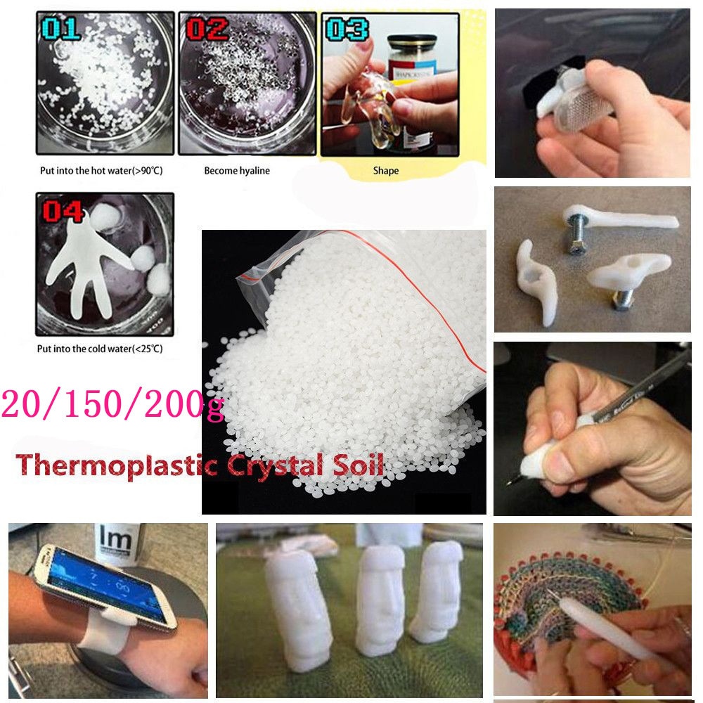 Lote de 20/150/200g de bolitas de plástico moldeables de Polymorph, variadas de 80 °C, manualidades de PCL termoplástico DIY, suministros hechos a mano, nueva