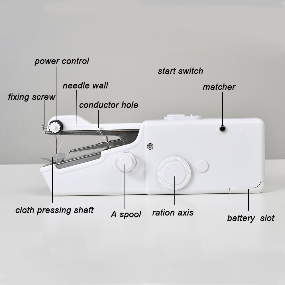 Hand Naaimachine Mini Handleiding Draagbare Assistent Huishoudelijke Snoerloze Elektrische Steek Handwerken Set Voor Snelle Reparaties Diy Gereedschap